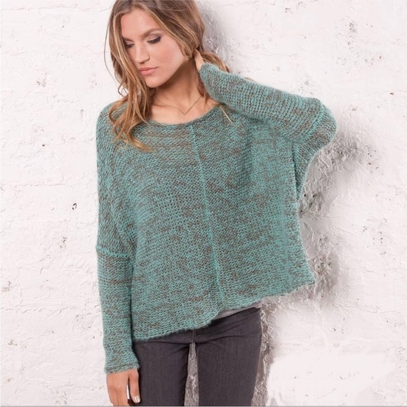 Wooden Ships ELIJA SLOUCHY TOP Green Knit Sweater Size S/M - Picture 12 of 12